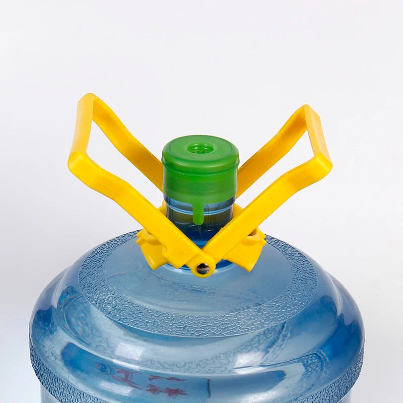 Water Can Bottle Lifter in yellow color installed on a water bottle