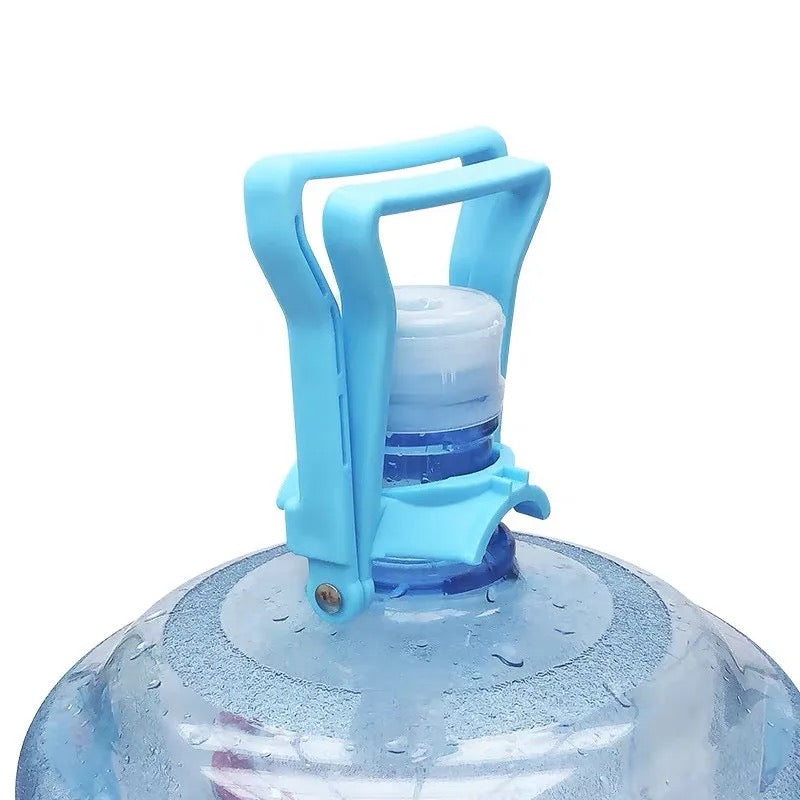 Water Can Bottle Lifter in blue color installed on a water bottle