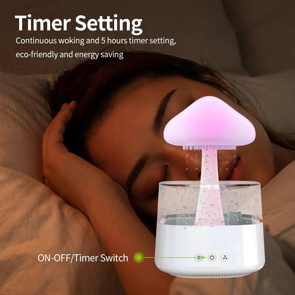 Rain Cloud Humidifier and Aromatherapy Diffuser - Its timer setting