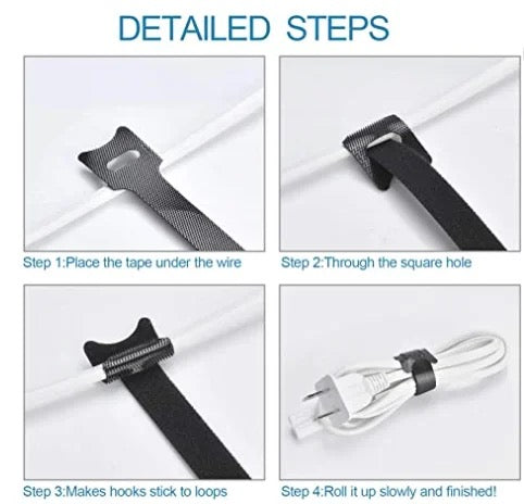 Reusable Wire and Cable Ties Strap - Instructions to use the product