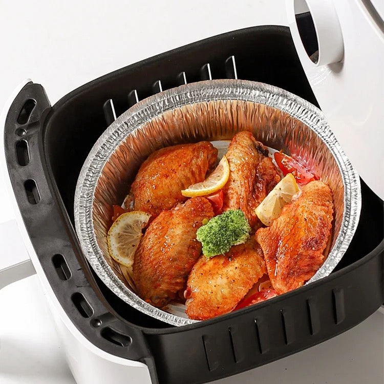 Frying chicken in an air fryer using Aluminum Foil Plate