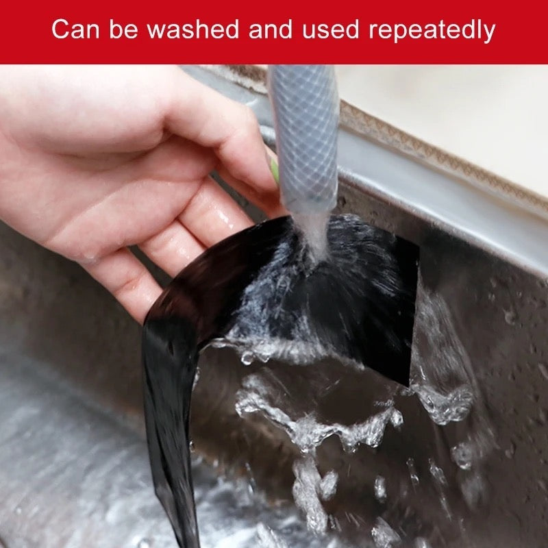 A person washing Anti-Scratch 5D Carbon Fiber Stickers