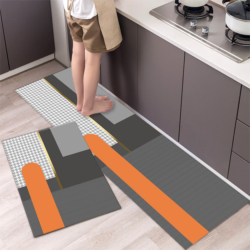 مجموعة من 2 قطعة سجادة للمطبخ، مانعة للانزلاق وقابلة للاستيعاب السريع للماء
