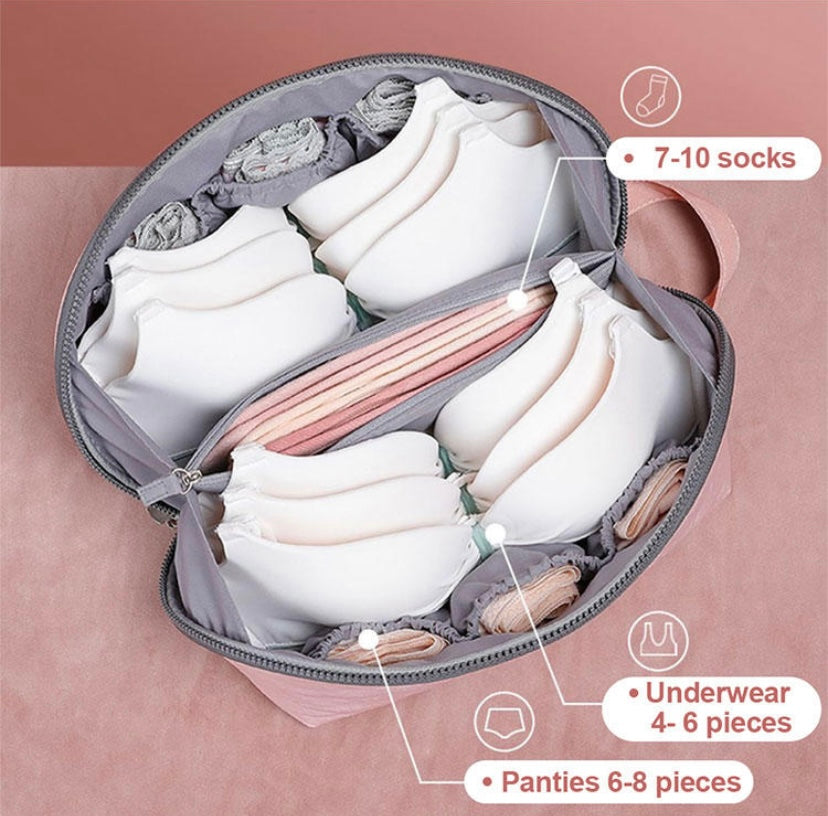 Inside of Small Garment Storage Bag for Travel with some items in it