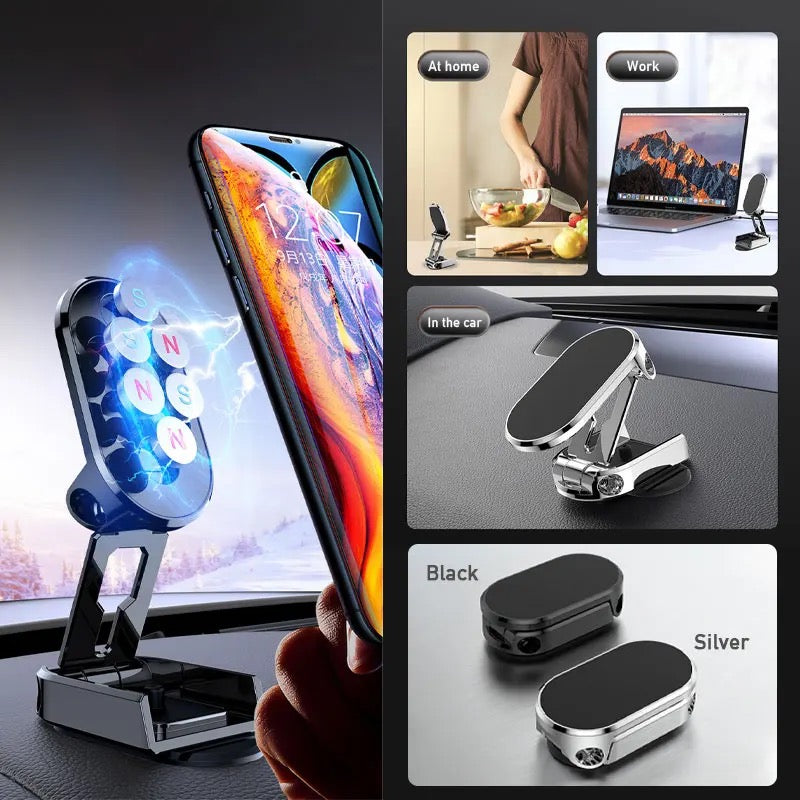 Collage image shows the compatibility and colors of Car Mobile Phone Holder