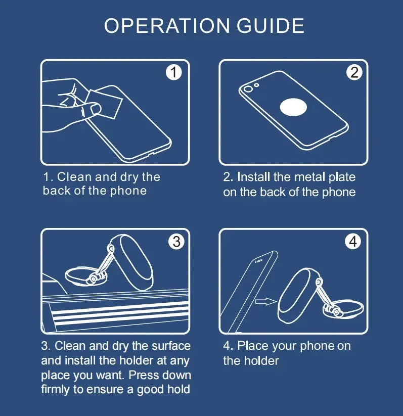 Car Mobile Phone Holder - Operation Guide