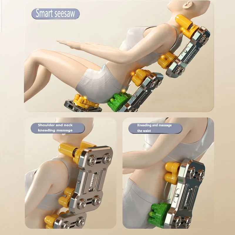 Collage image displays the mechanism of Full Body Electric Massage Sofa