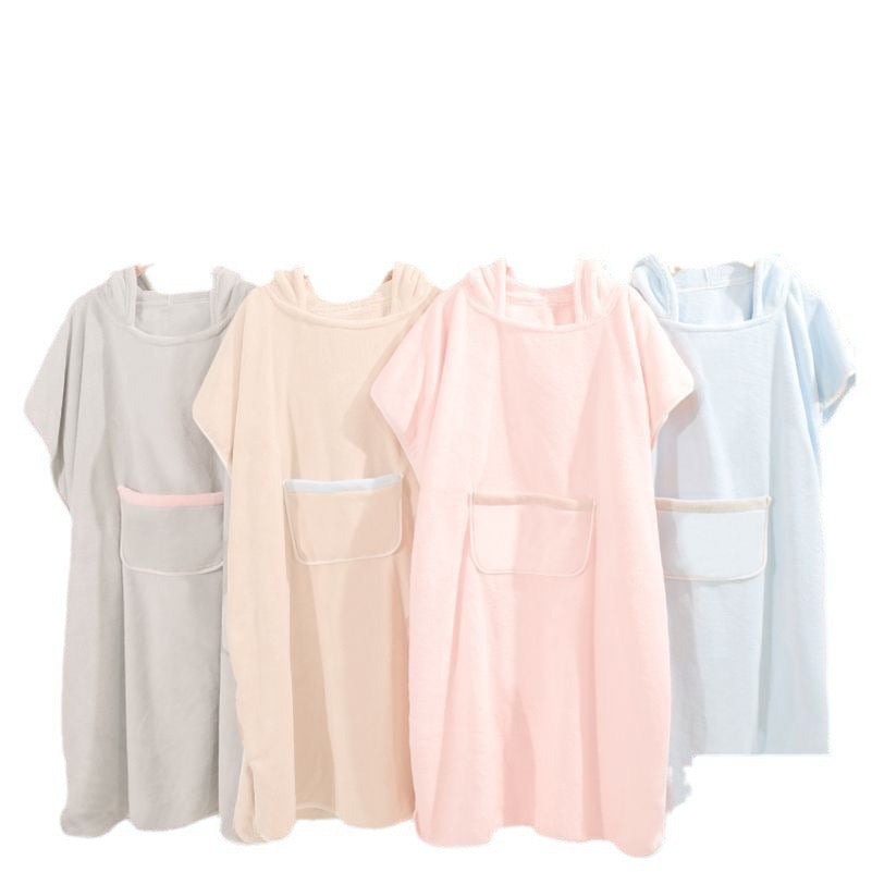 Showcasing Quick-Drying Hooded Bathrobe