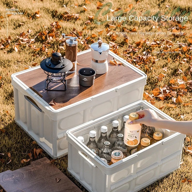 Foldable Large Capacity Outdoor Storage Box, for Car Trunk Picnic Camping Outdoor