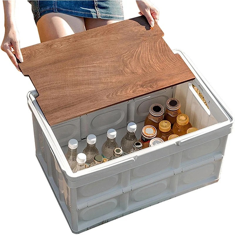 Foldable Large Capacity Outdoor Storage Box, for Car Trunk Picnic Camping Outdoor