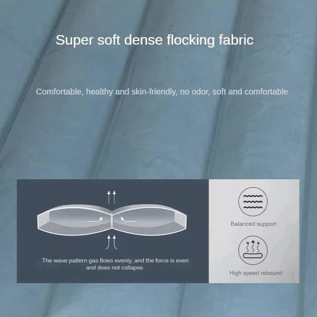 Portable Travel Inflatable Car Bed featuring super-soft dense flocking fabric