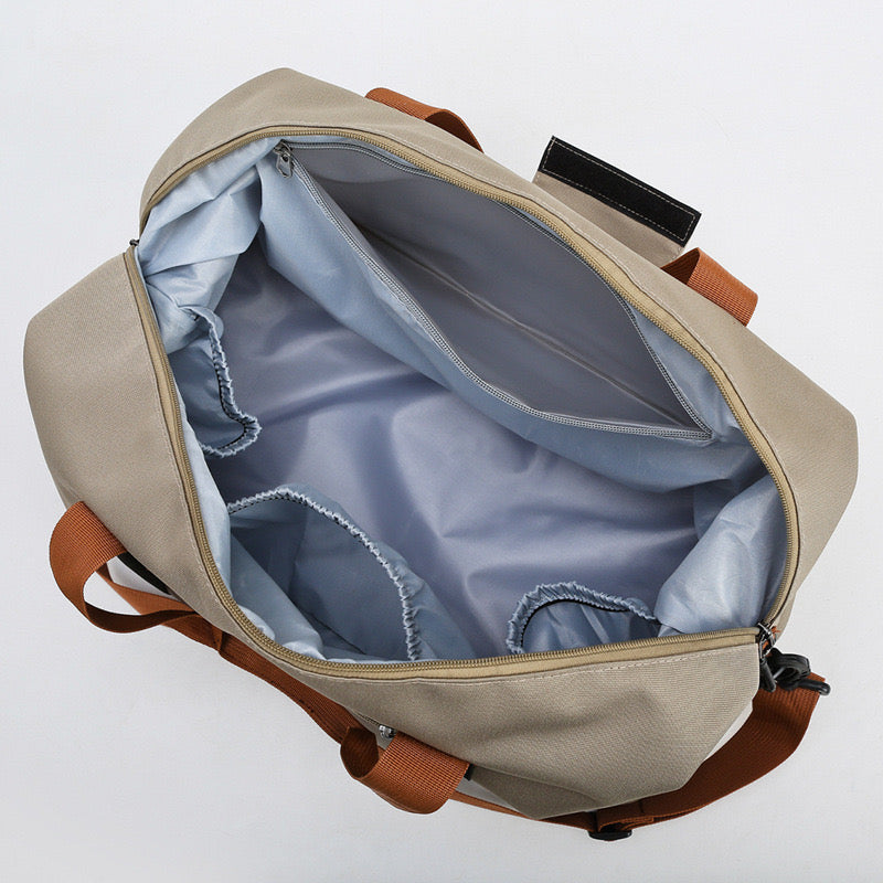 Inside Portion Of Multi-functional Fashion Fitness Travel Duffle Bag.