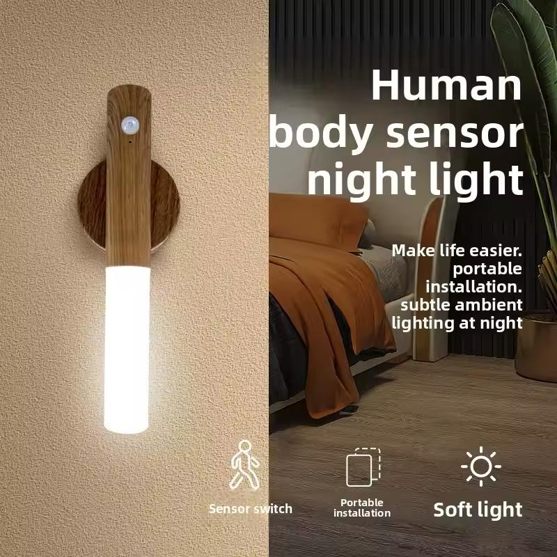 An Intelligent Motion Sensor LED Decor Light Fixed on the Wall.