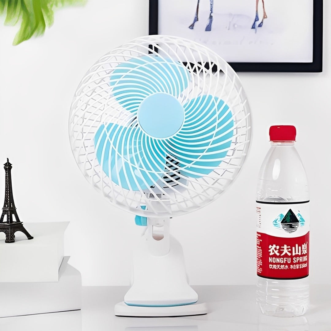JIHAM 8-Inch Table & Clip Fan.
