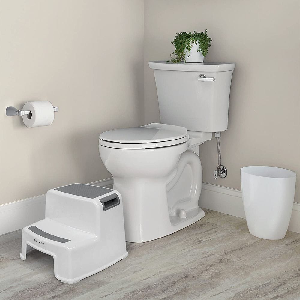 A Kids Step Stool is Placed in-front of Closet.