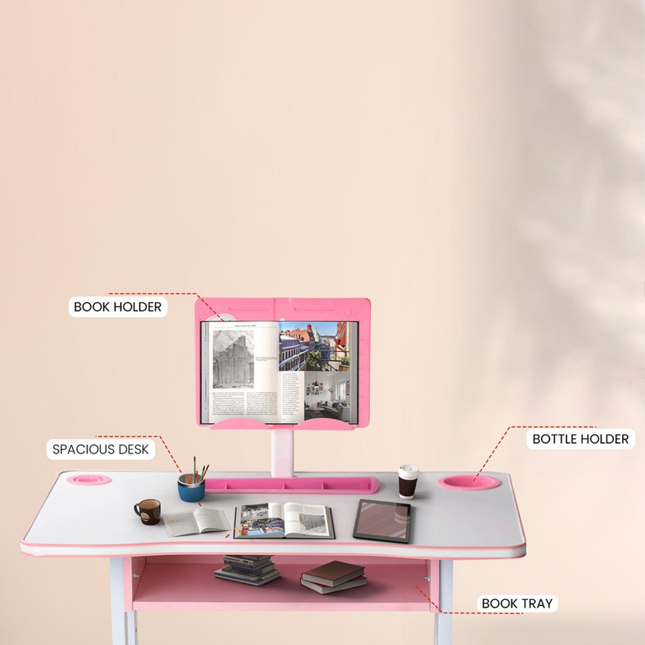 Parts Details Of Adjustable Kids Study Table and Chair Set.