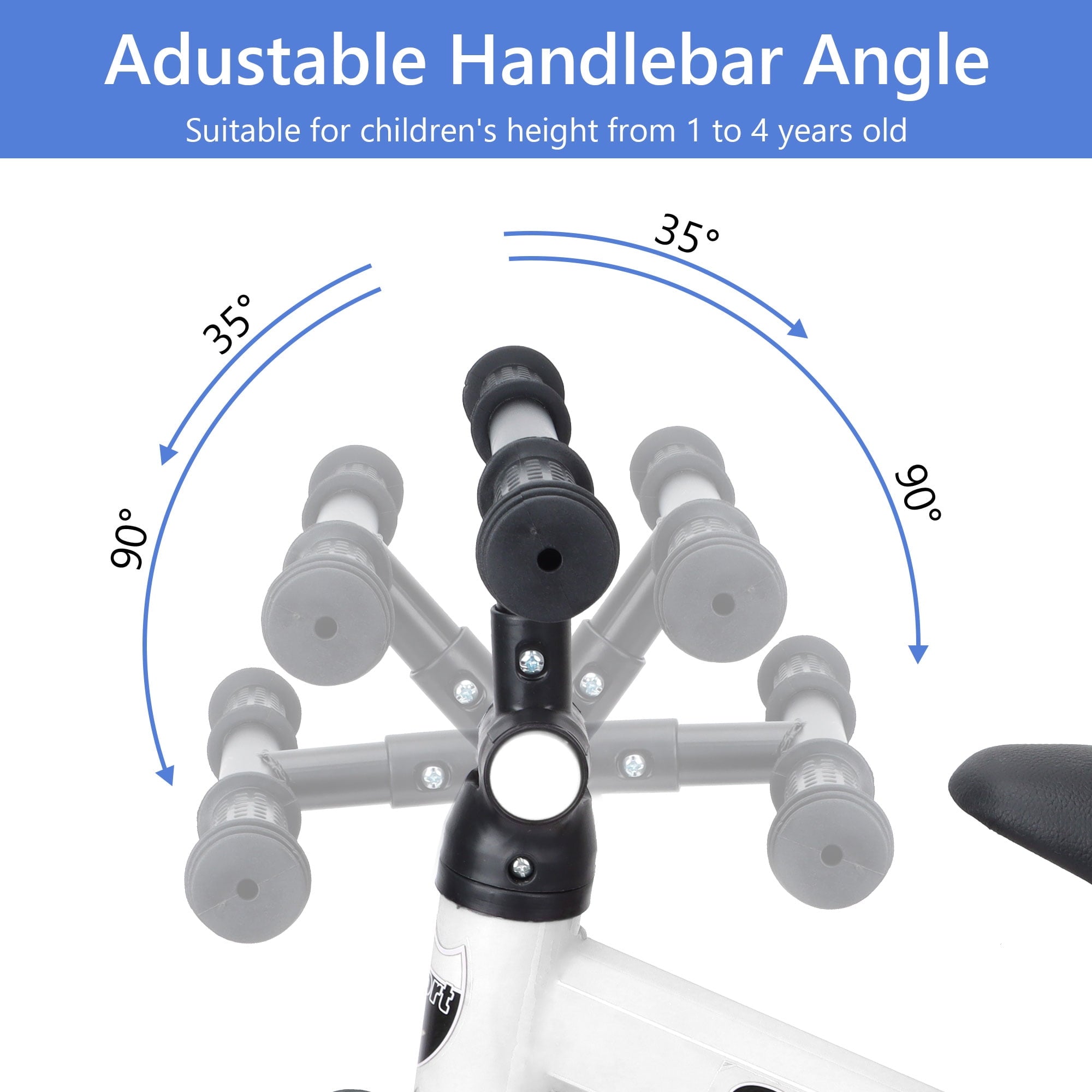 Adjustable Handle Bar Of Kids Tricycle.