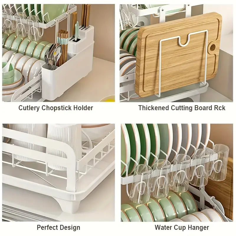 Parts Of Kitchen Dish Drying Organizer Rack.