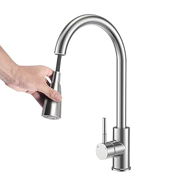 A Person is Holding Kitchen Pull Out Tap.