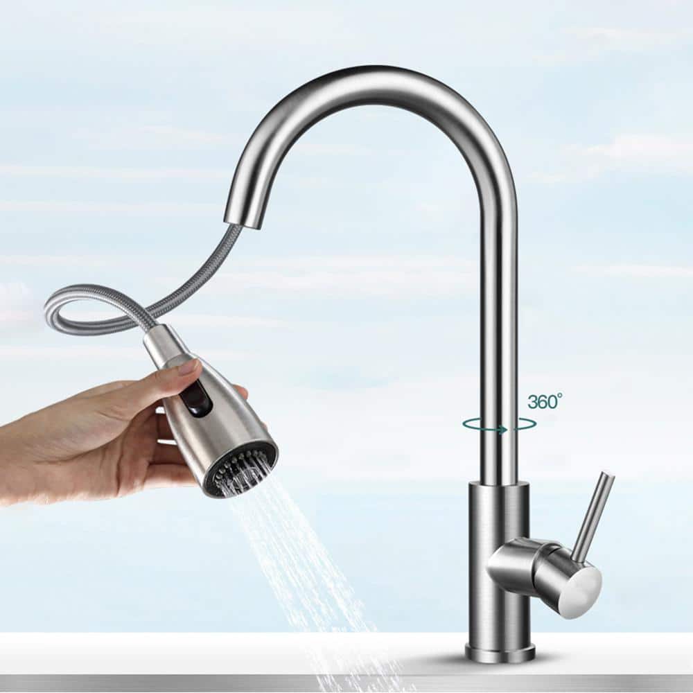 A Person is Holding Kitchen Pull Out Tap.