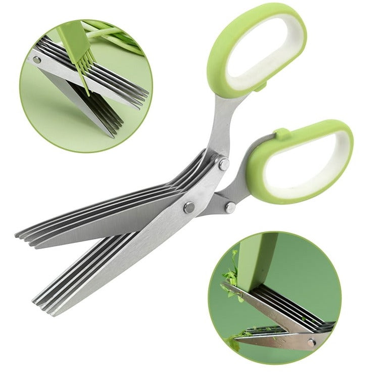 Stainless Steel 5 Blade Kitchen Scissor .