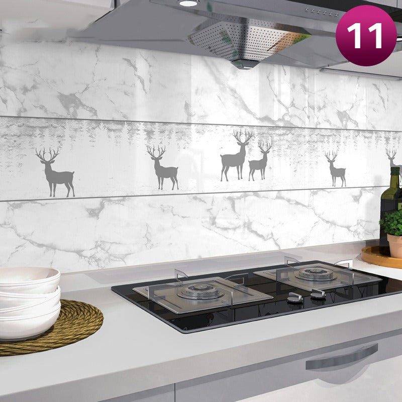 Self-adhesive Kitchen Wallpaper Sticker with animal print.