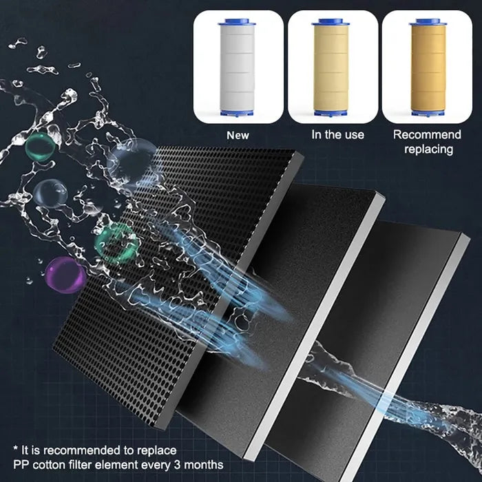 7 Color Handheld LED Shower Head Turbo Propeller Water Saving High Pressure Shower Head