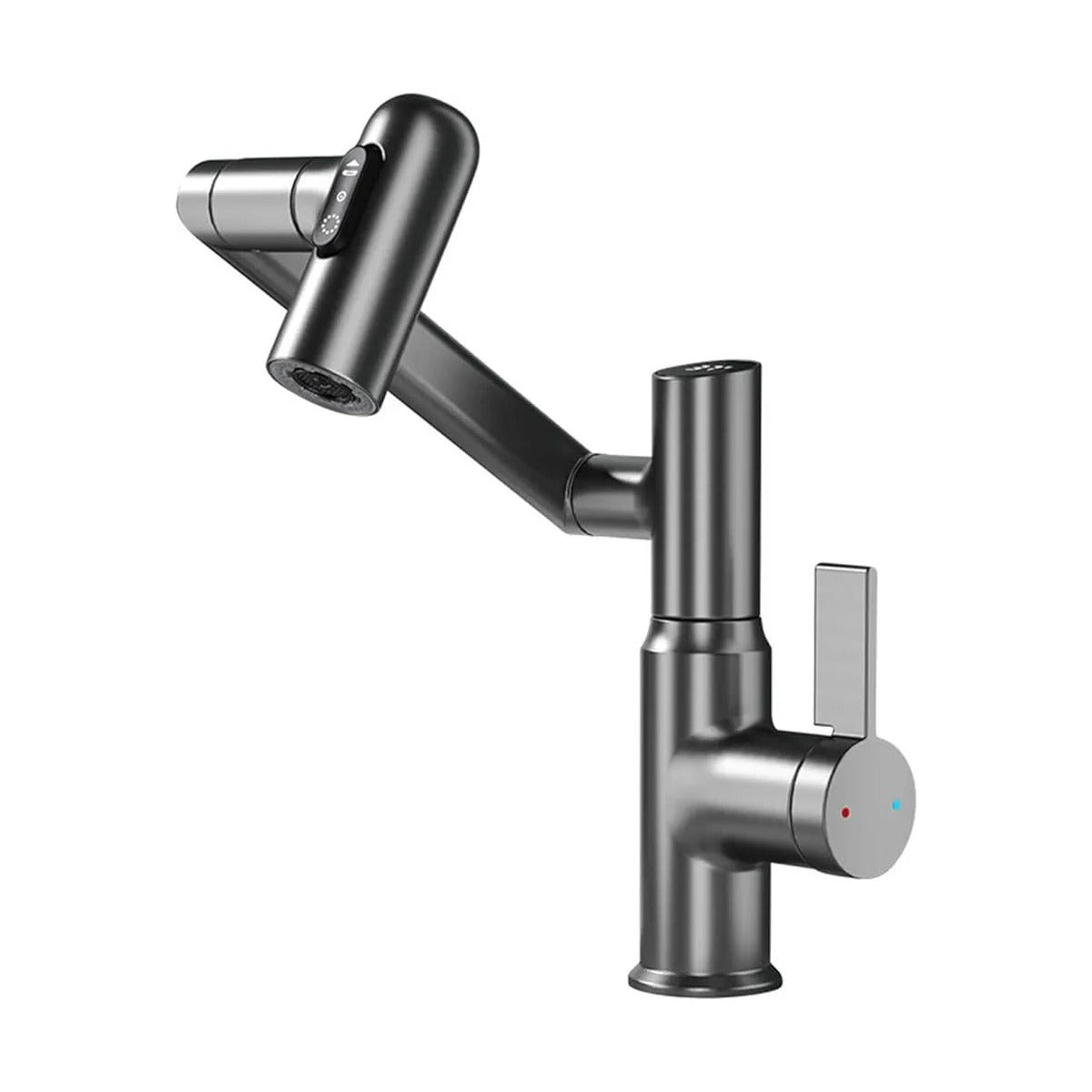 Grey Digital Display LED Basin Faucet.