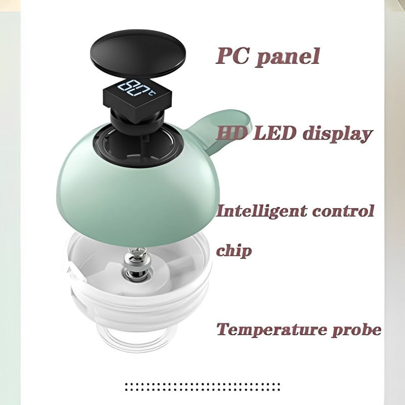 A close-up of the flask's head