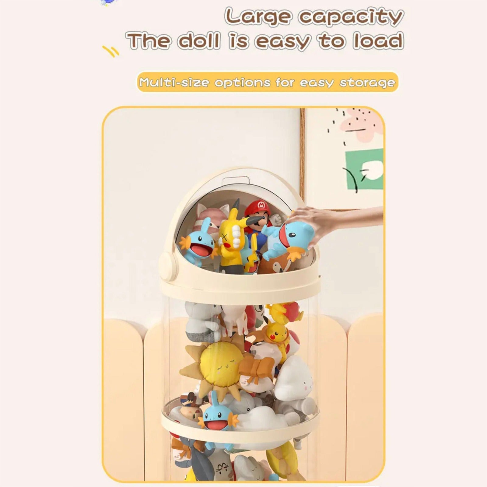 A Person is Picking Toy From Large Toy Storage Bin Organizer Box.