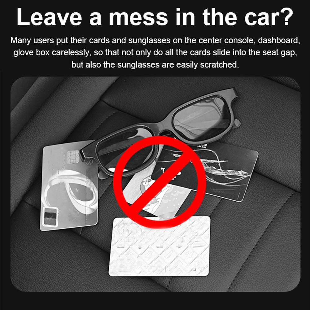 Arranging items with the help of the Leather Car Sun Visor Organizer