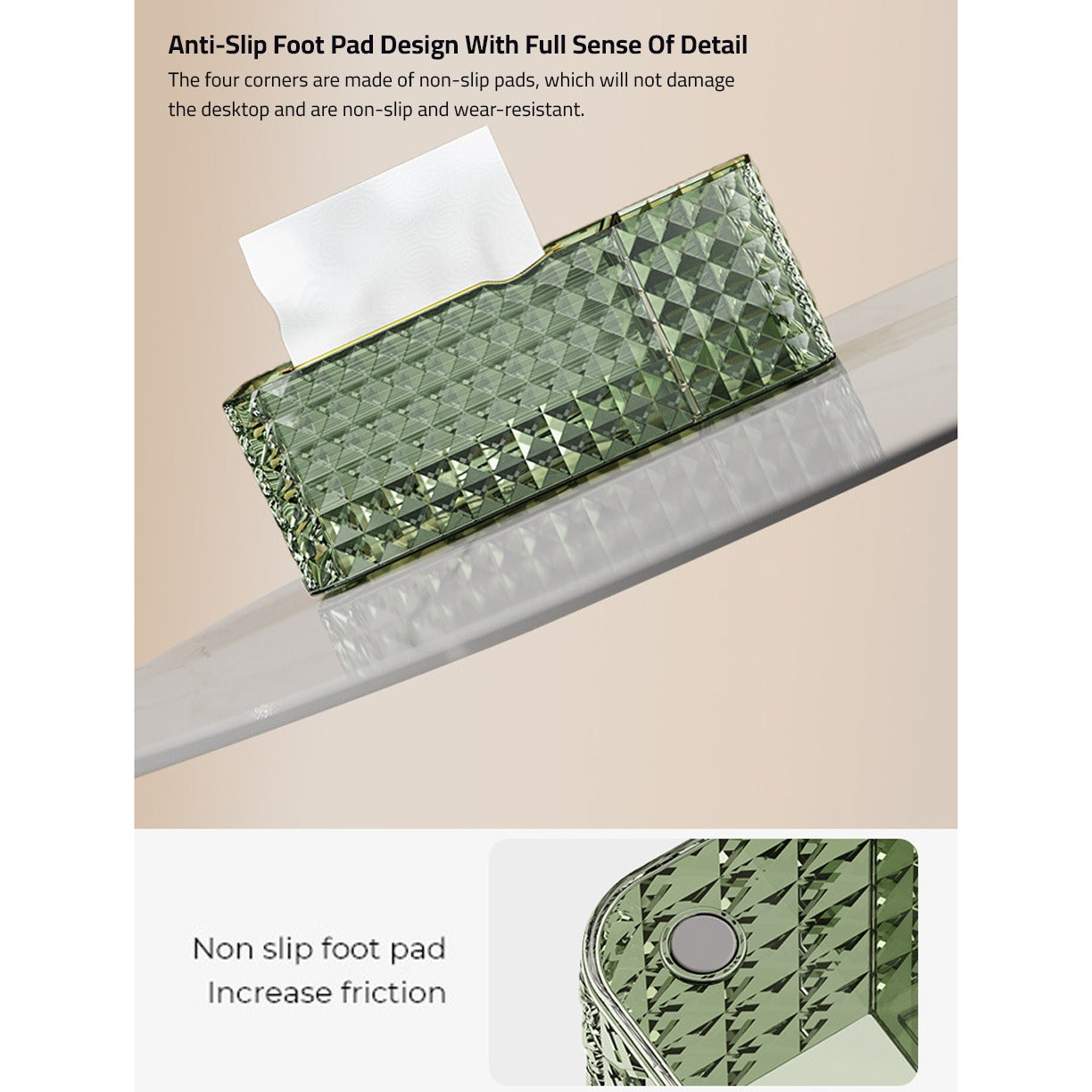 A Luxury Tissue Box Holder is Filled with Tissues.