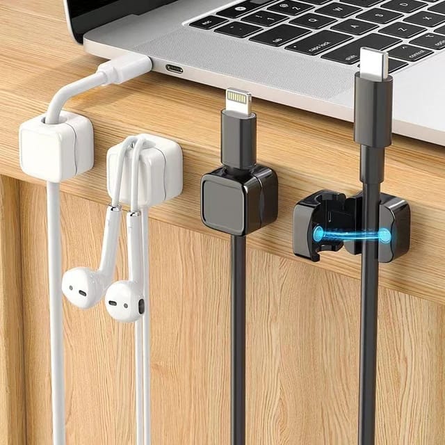 Magnetic Cable clips securely hold Cables Of Different Type.