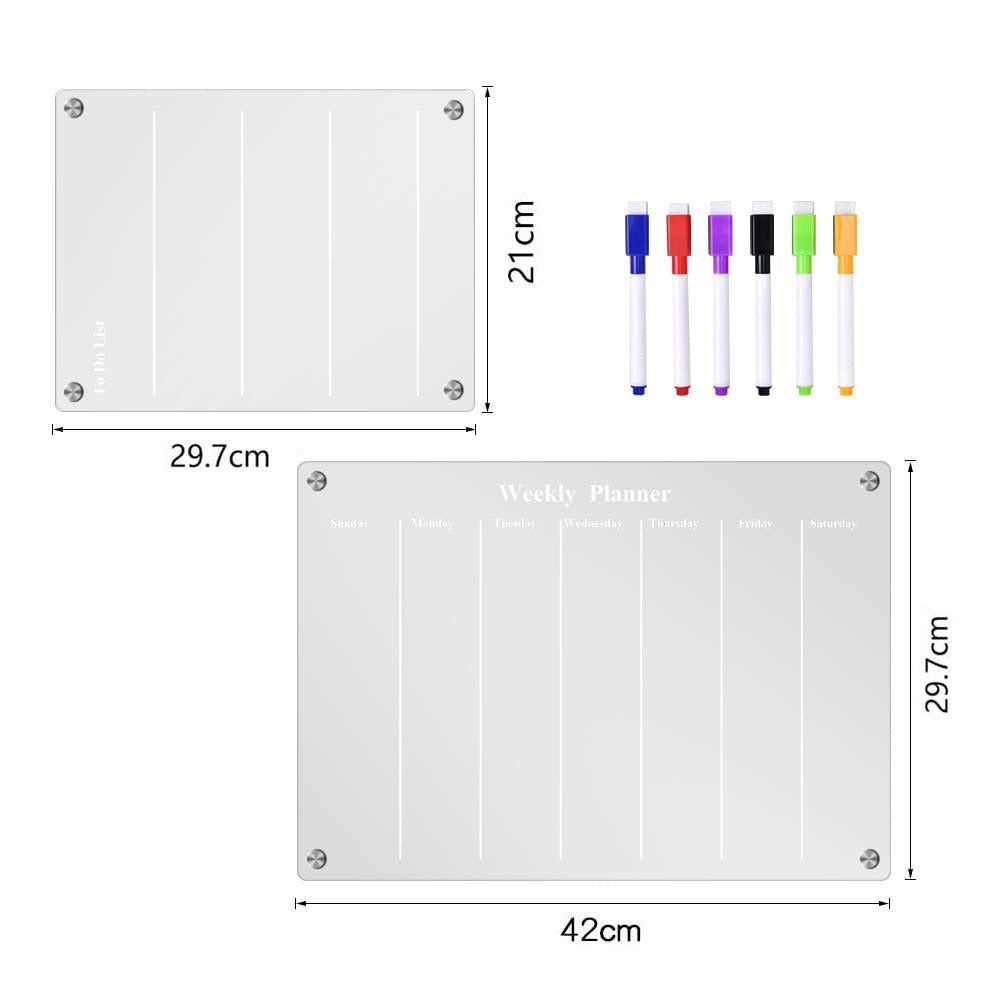 Size Of A Magnetic Weekly Planner Calendar Sticker.