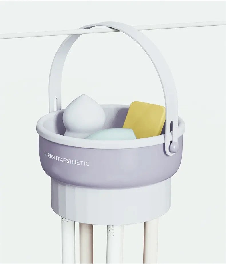 Makeup Brush Cleaning Mat with Brush Drying Holder