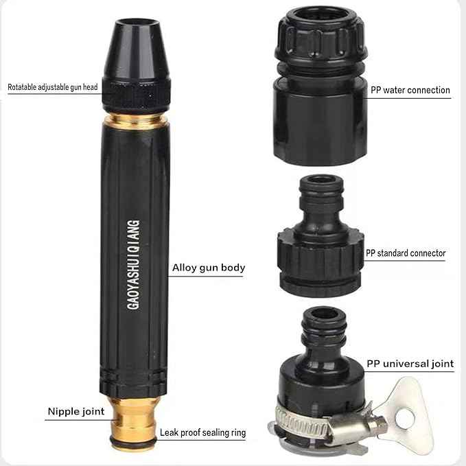 Material Description Of High Pressure Car Washing Water Spray Gun Set.