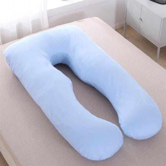 Pregnancy Pillow with baby blue color.