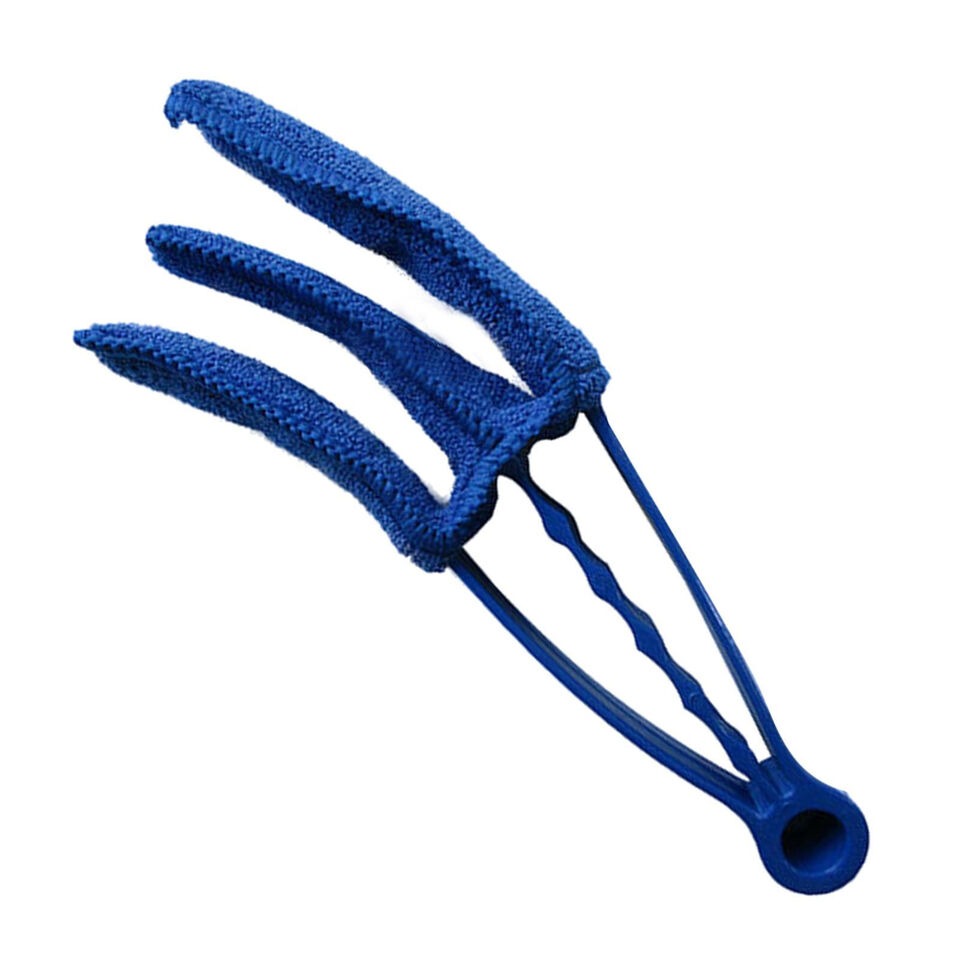 blue Microfiber Window Blinds Brush