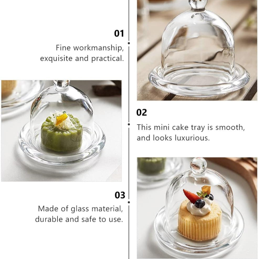 Design Features Of Mini Glass Cake & Pastry Serving Dome.