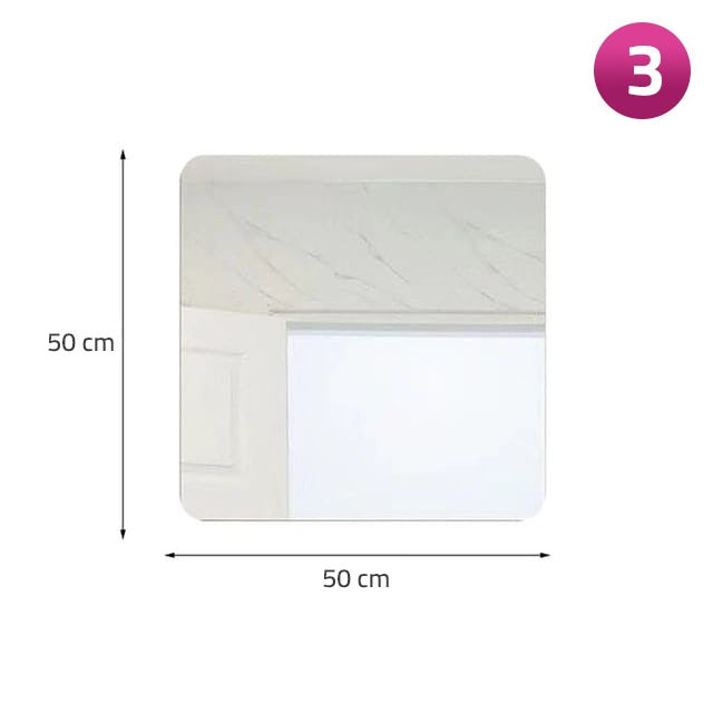 HD Self-Adhesive Acrylic Mirror Tiles with its size