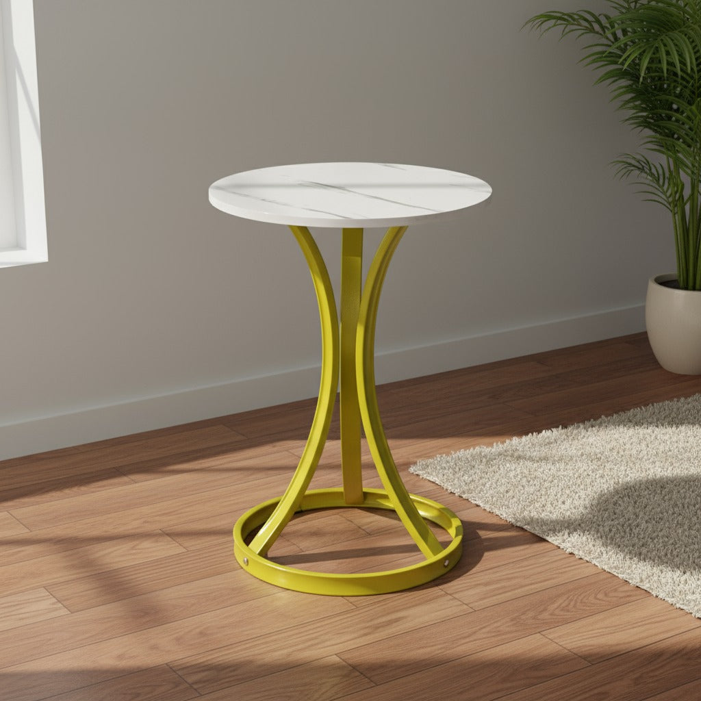 A Modern Round Coffee Table.