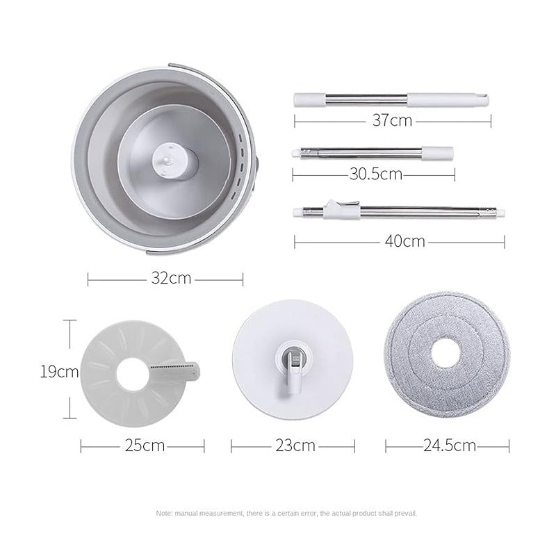 360° Spin Mop and Bucket Set with its size