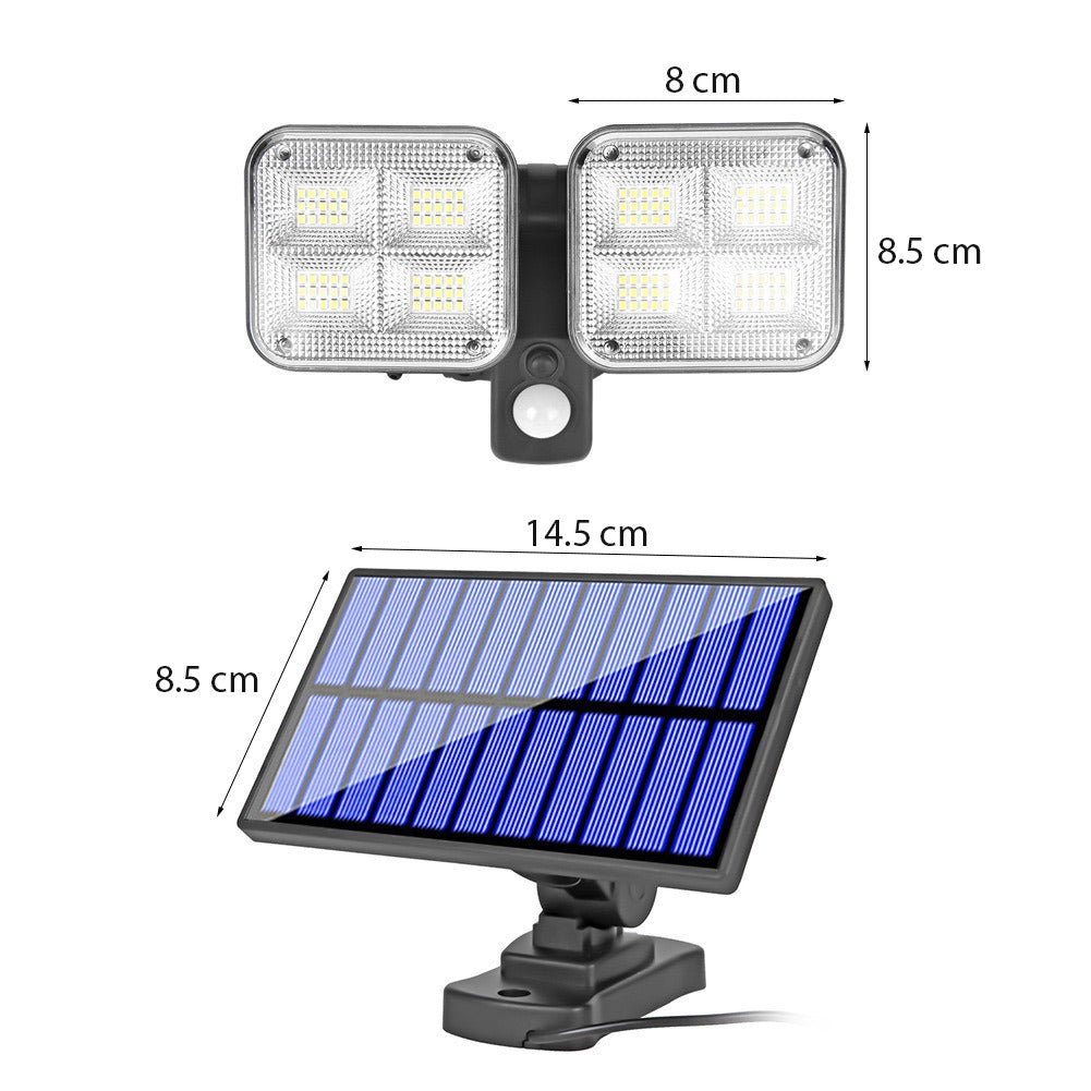 Motion Sensor LED Solar Light with its size