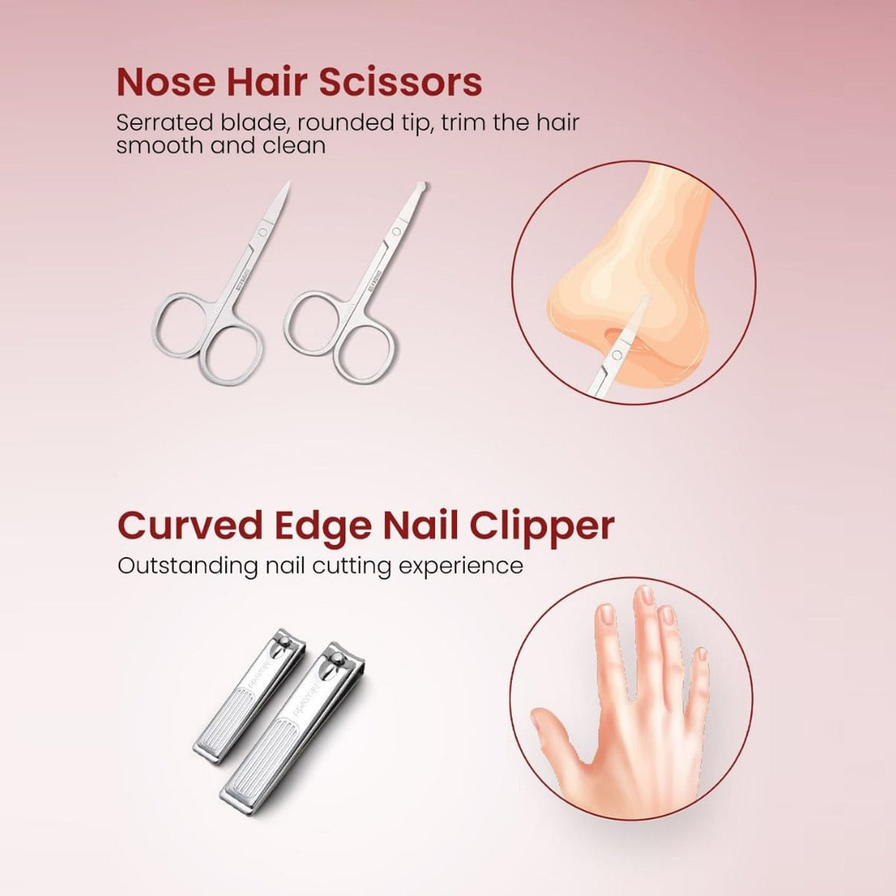 Scissors and Clipper From Moxedo 12-in-1 Nail Clipper Set