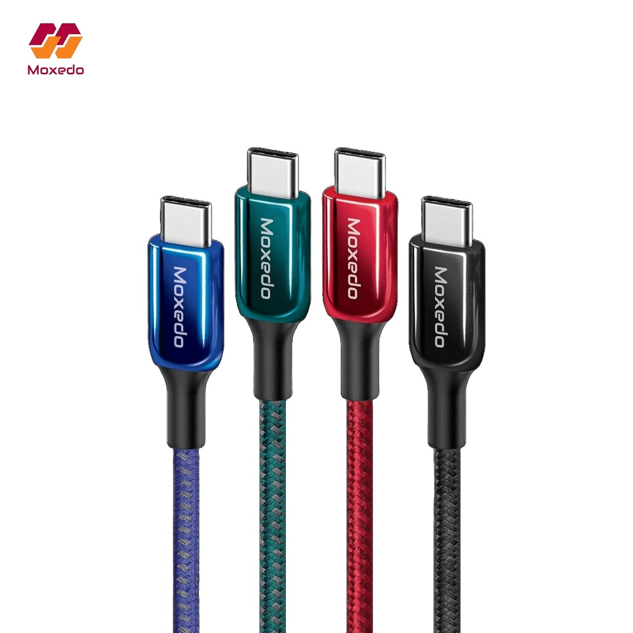 Moxedo CavoX Type-C to Type-C 60W 4-Pack Fast Charging Braided Cables.