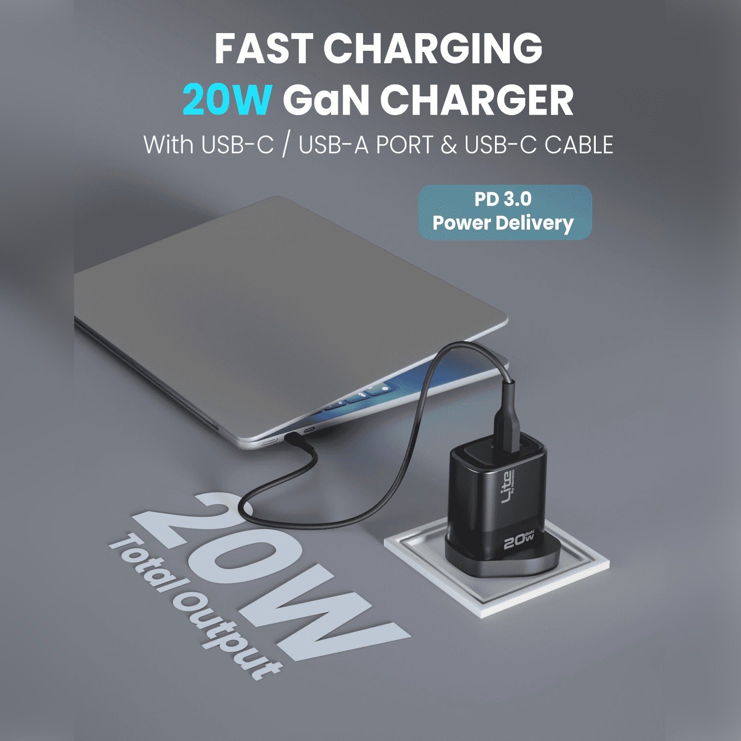 Charging a Laptop Using Moxedo Lite 20W GaN Charger
