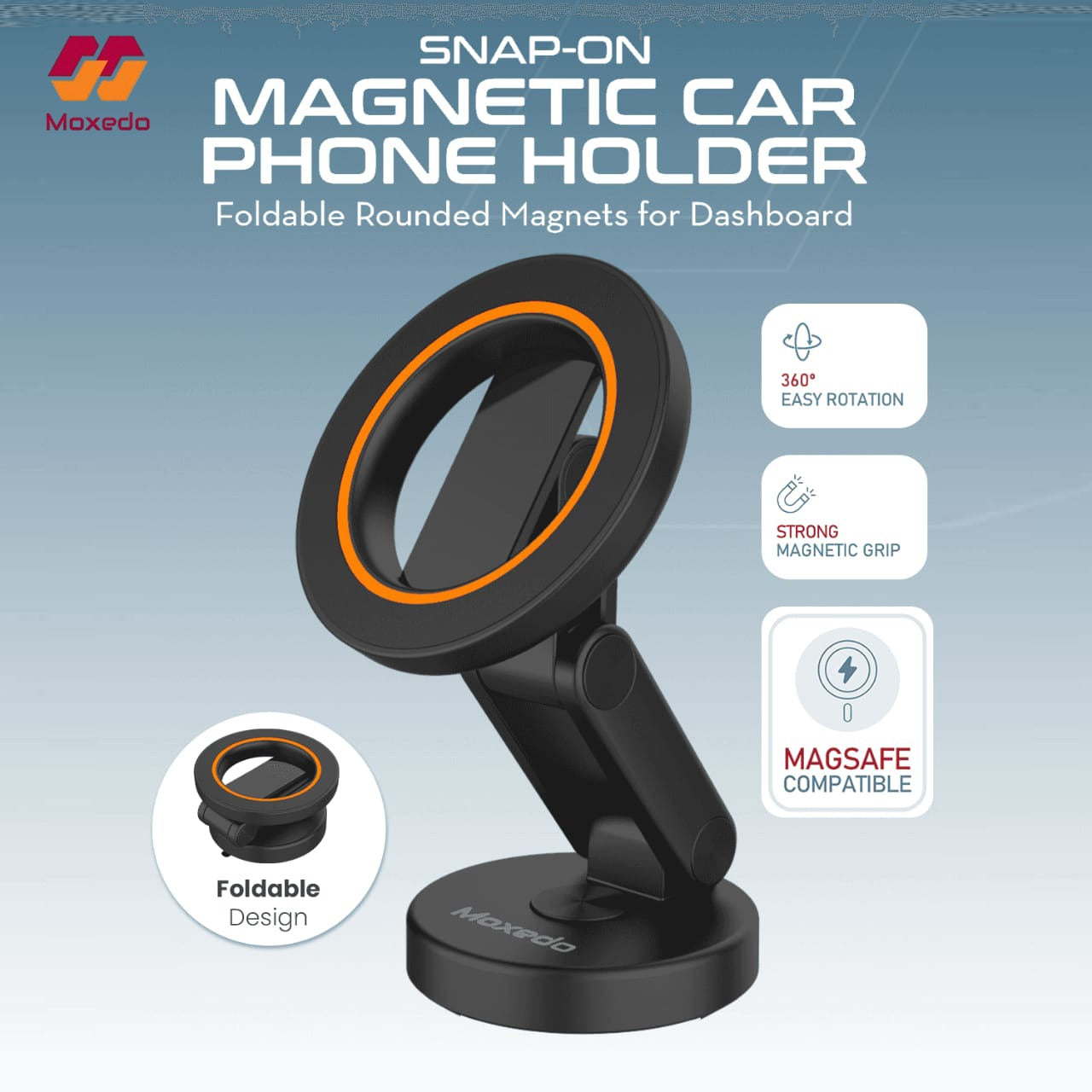 Moxedo Snap-On Magnetic Car Phone Holder.