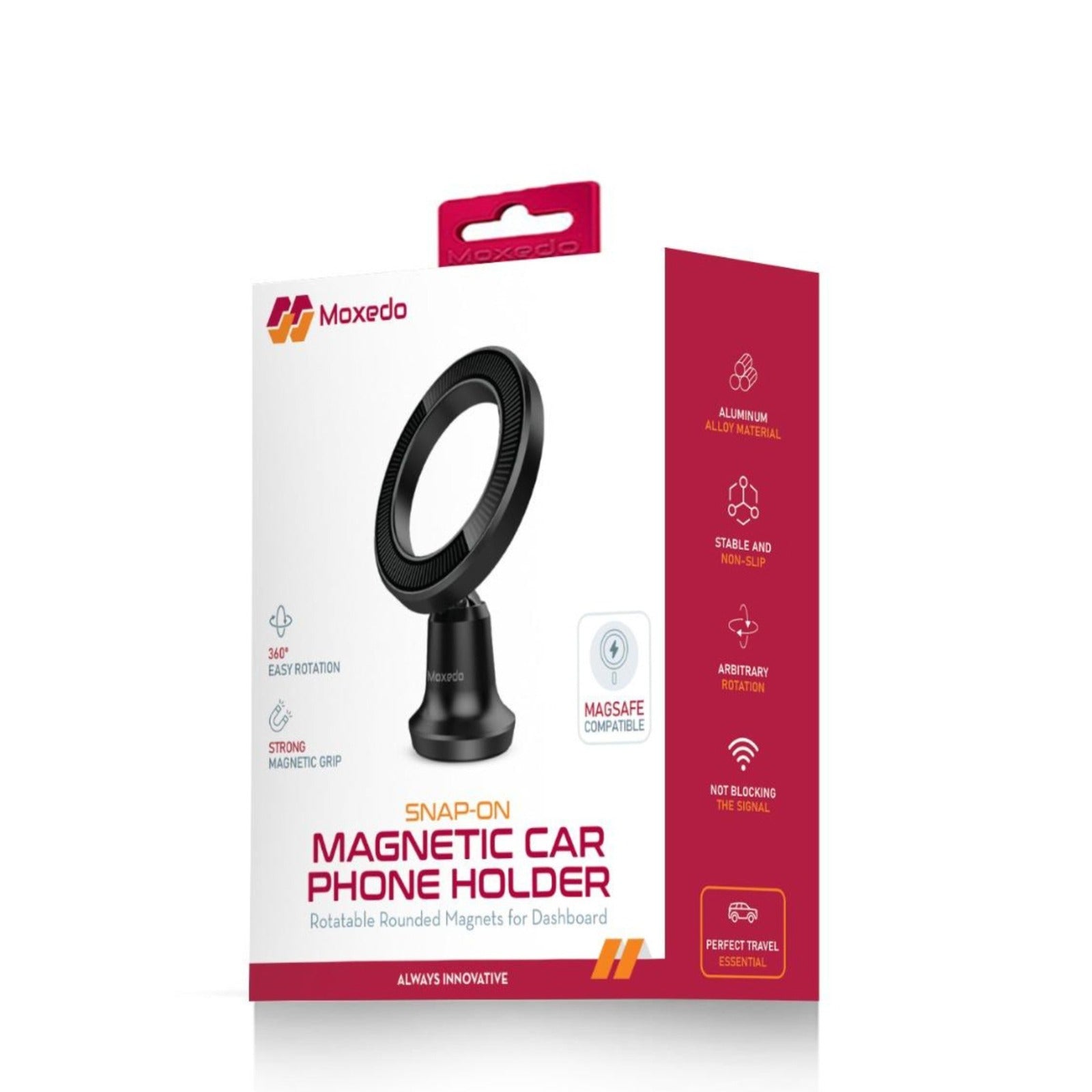 Package Of Moxedo Snap-On Magnetic Car Phone Holder.