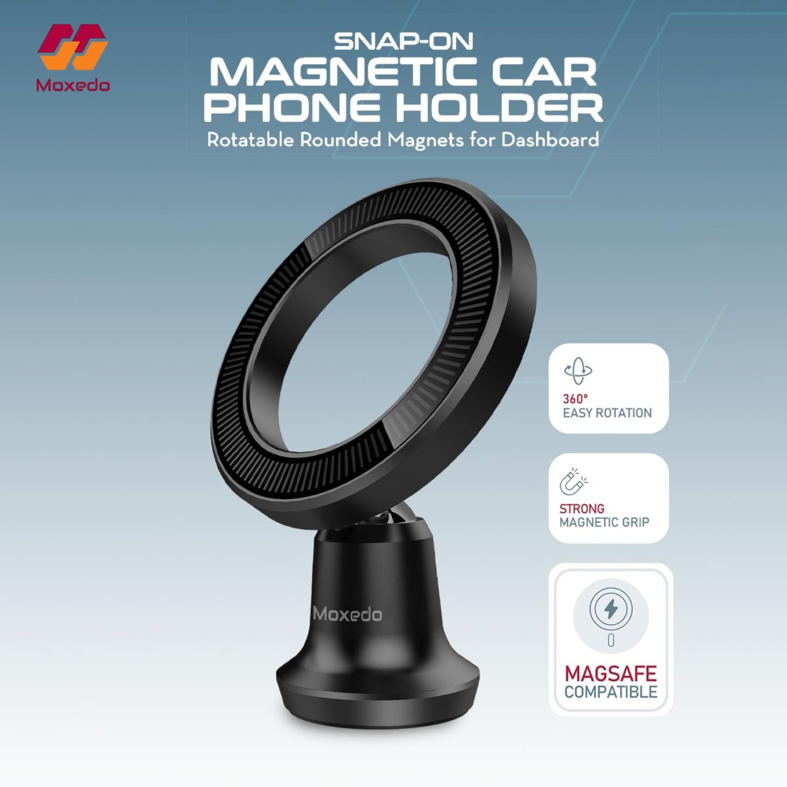 Moxedo Snap-On Magnetic Car Phone Holder.
