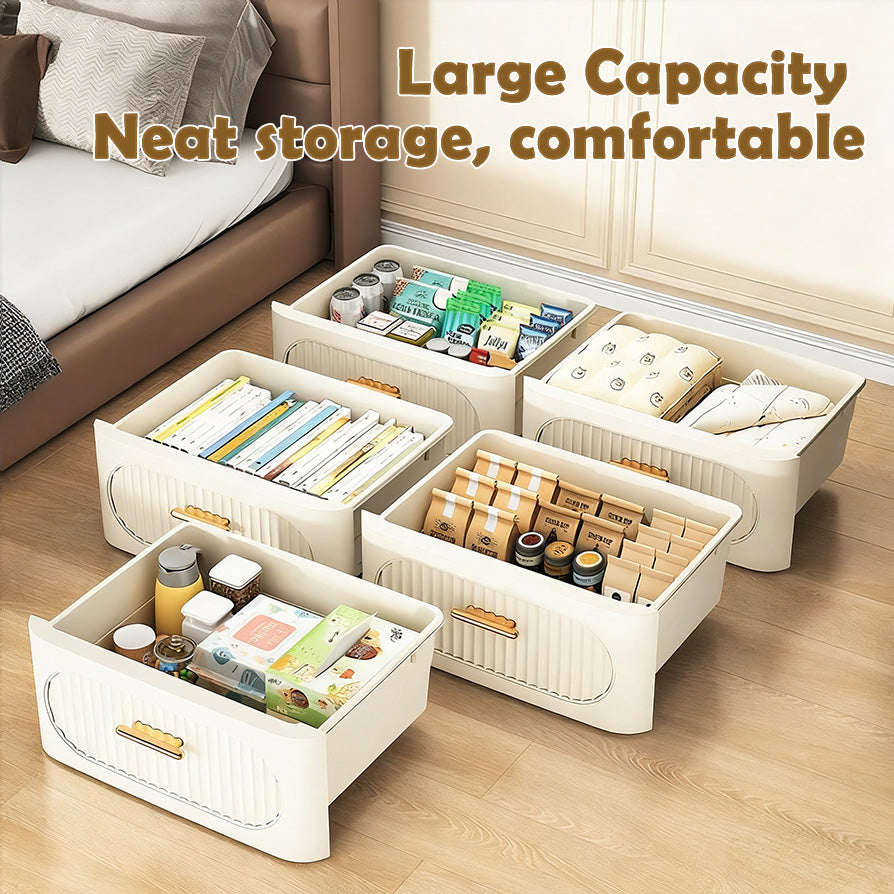 Home Essentials are neatly organized in the drawers of Multi-Drawer Storage Cabinet .